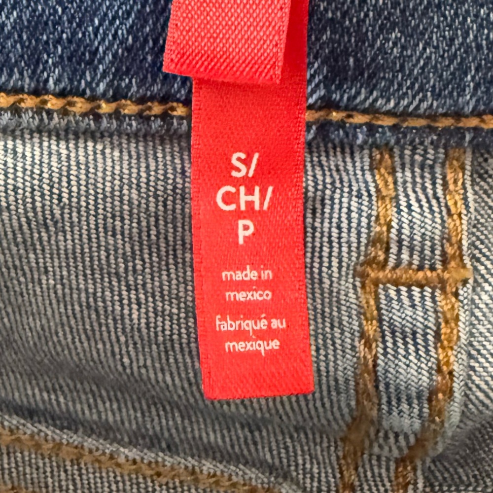 Spanx Seamed Front High Rise Wide Leg Jeans Small Vintage Indigo - Picture 7 of 10
